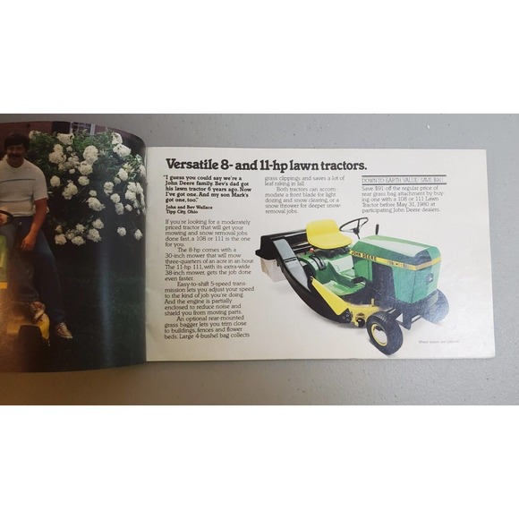 Sales Brochure for 1980 John Deere Lawn and Garden Products - Picture 2 of 13